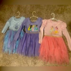 3 Princess dress with tutu bottoms, size 5T